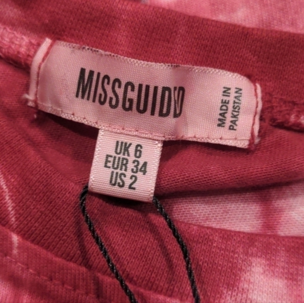 Missguided Short Sleeve Basic Raspberry Tie Dye T… - image 5